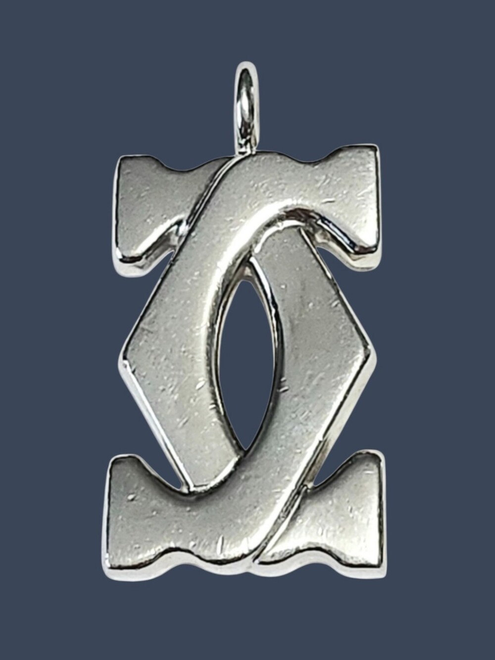 Cartier Interlocking Logo Large Keychain Charm 1.25"
